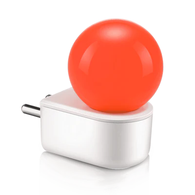 Deco Plug n Play LED 0.5W Night Lamp | 2 Pin Socket Easy Plug In | Glare-free Brightness Red